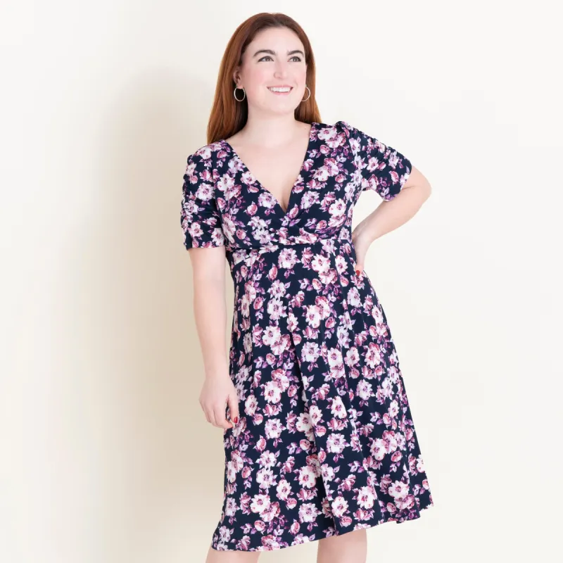 Valerie Floral Fit and Flare Dress made by connected apparel
