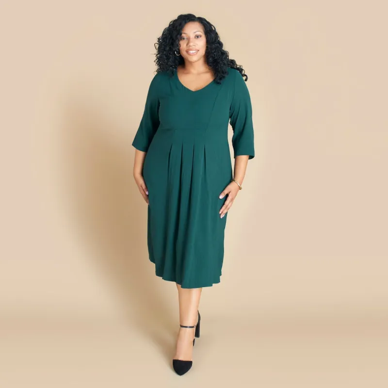 Carina Hunter Green Midi Dress [FINAL SALE] sold by connected apparel
