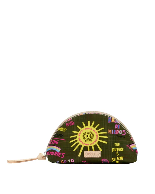 Olive Medium Cosmetic Case sold by Consuela