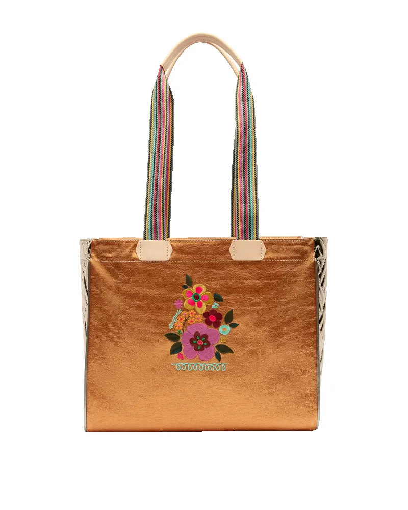 Bronzed Journey Tote sold by Consuela