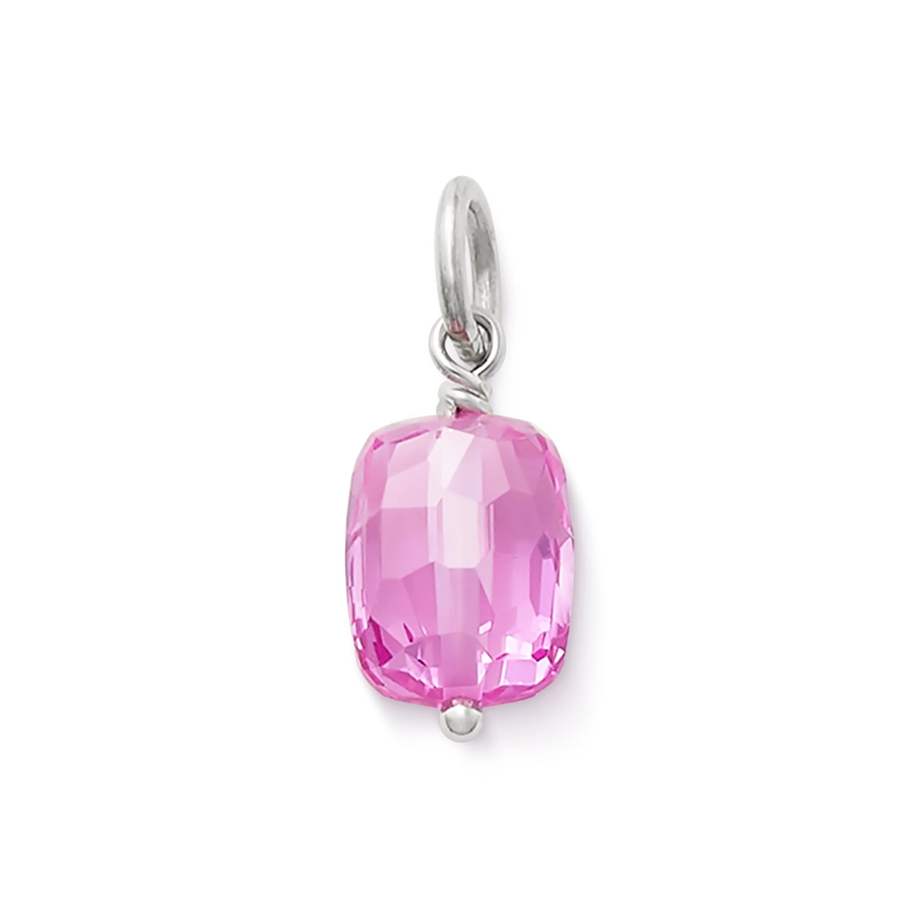 Faceted Lab-Created Pink Sapphire Gemstone Bead Pendant sold by Consuela product image thumbnail 2