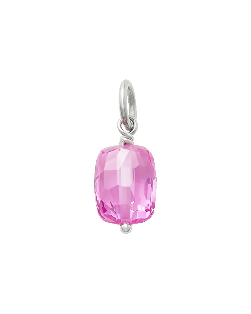 Faceted Lab-Created Pink Sapphire Gemstone Bead Pendant sold by Consuela product image thumbnail 3