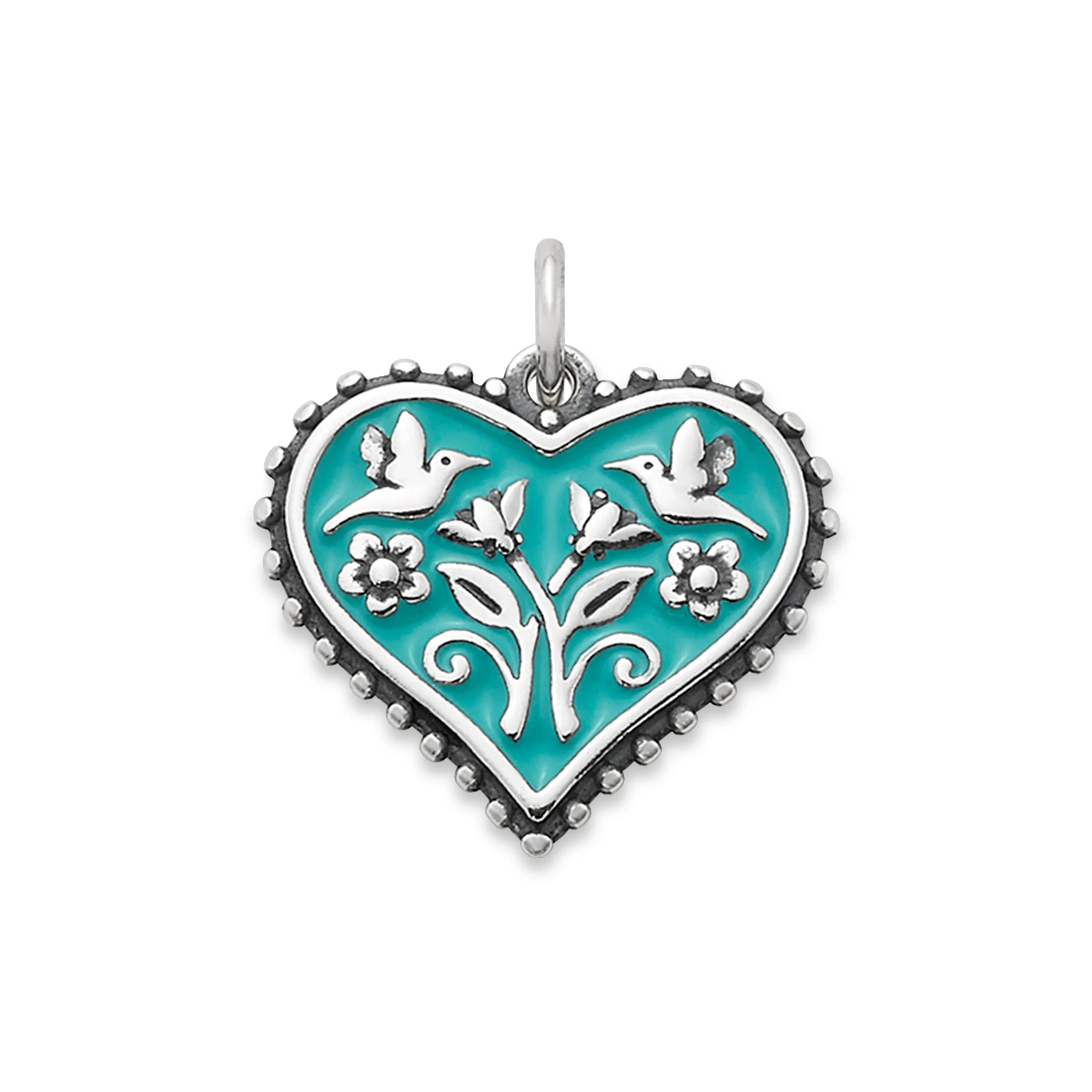 Enamel Teal Hearts in Bloom Charm sold by Consuela product image thumbnail 2
