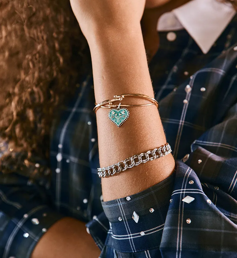 Enamel Teal Hearts in Bloom Charm sold by Consuela product image thumbnail 3