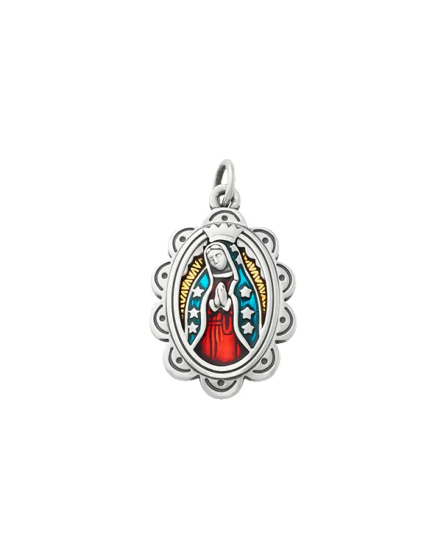 Enamel Virgin of Guadalupe Charm made by Consuela