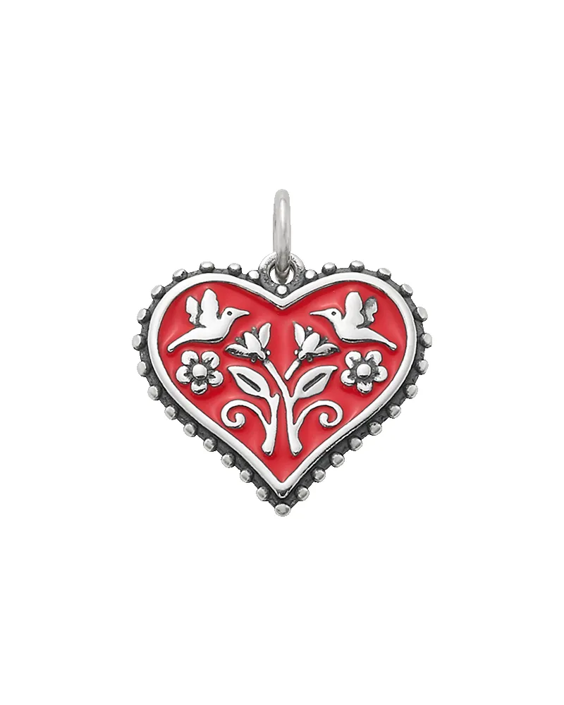 Enamel Red Hearts in Bloom Charm sold by Consuela