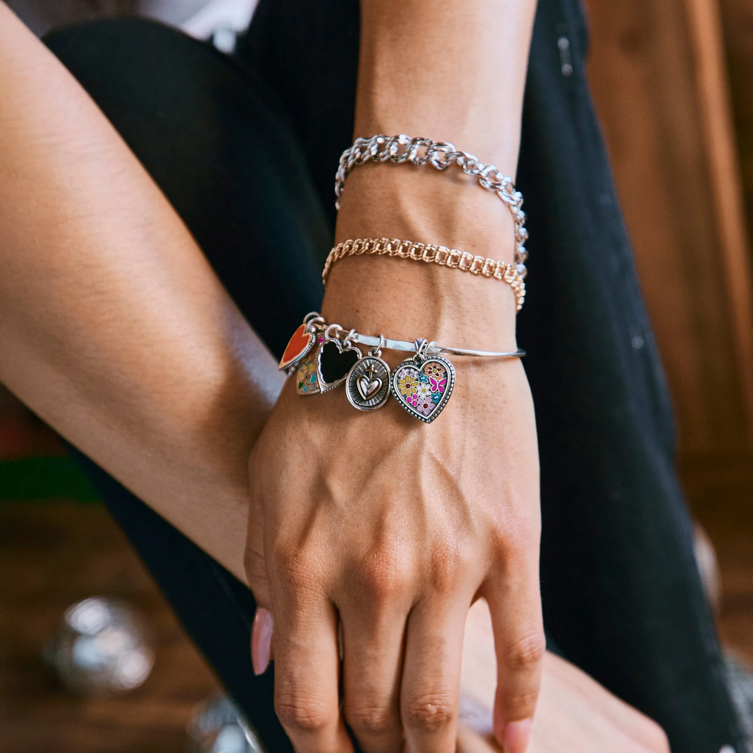 Enamel Floral Heart Pendant sold by Consuela product image thumbnail 3