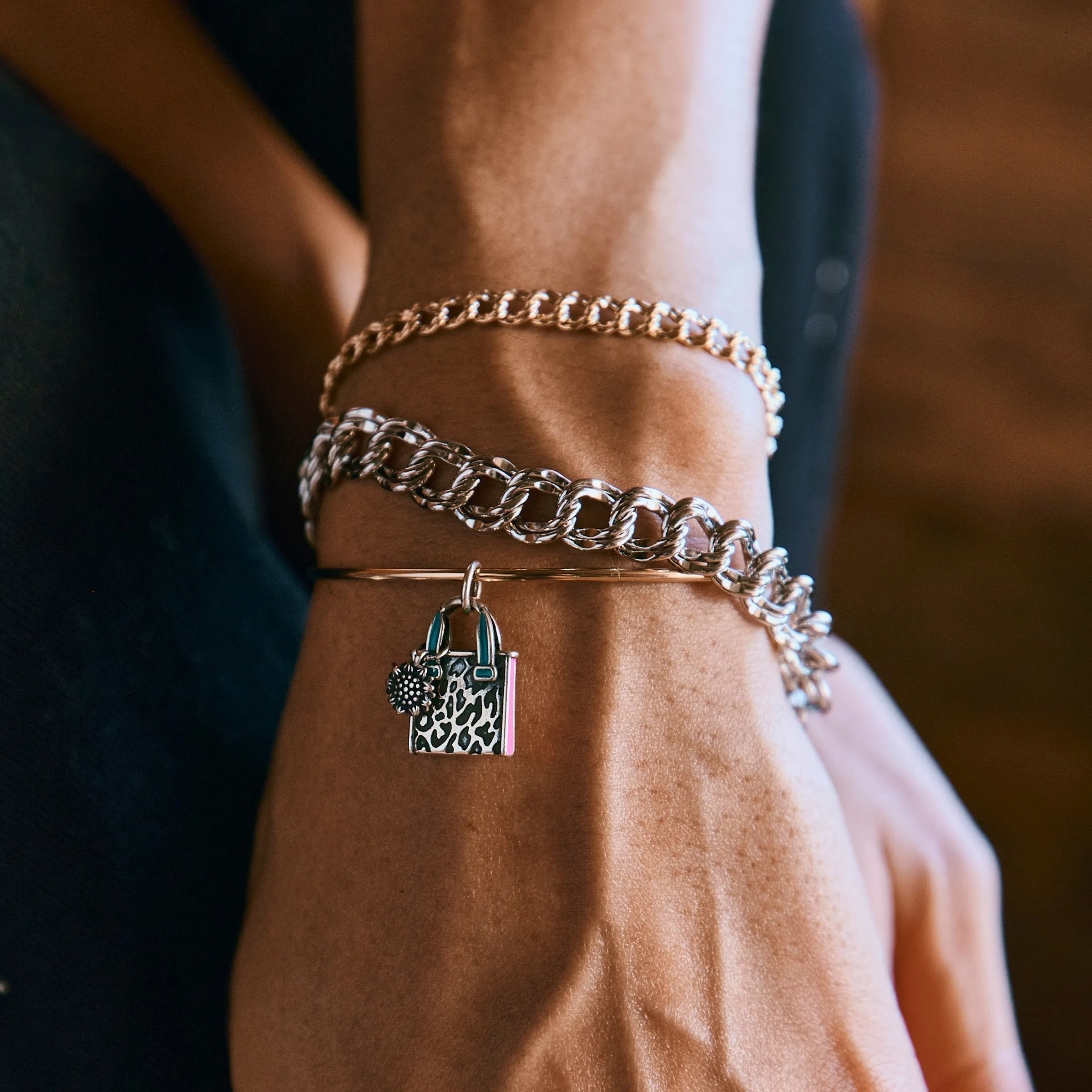 Light Double Curb Charm Bracelet sold by Consuela product image thumbnail 3