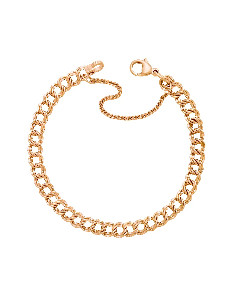 Light Double Curb Charm Bracelet sold by Consuela