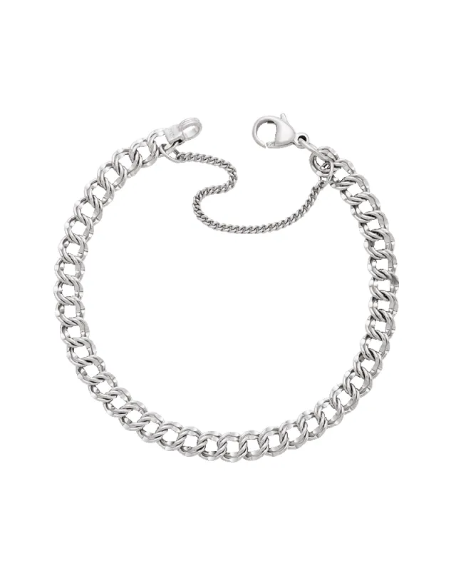 Light Double Curb Charm Bracelet sold by Consuela