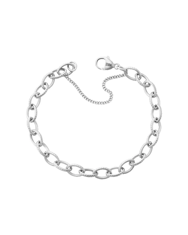 Textured Oval Charm Bracelet sold by Consuela