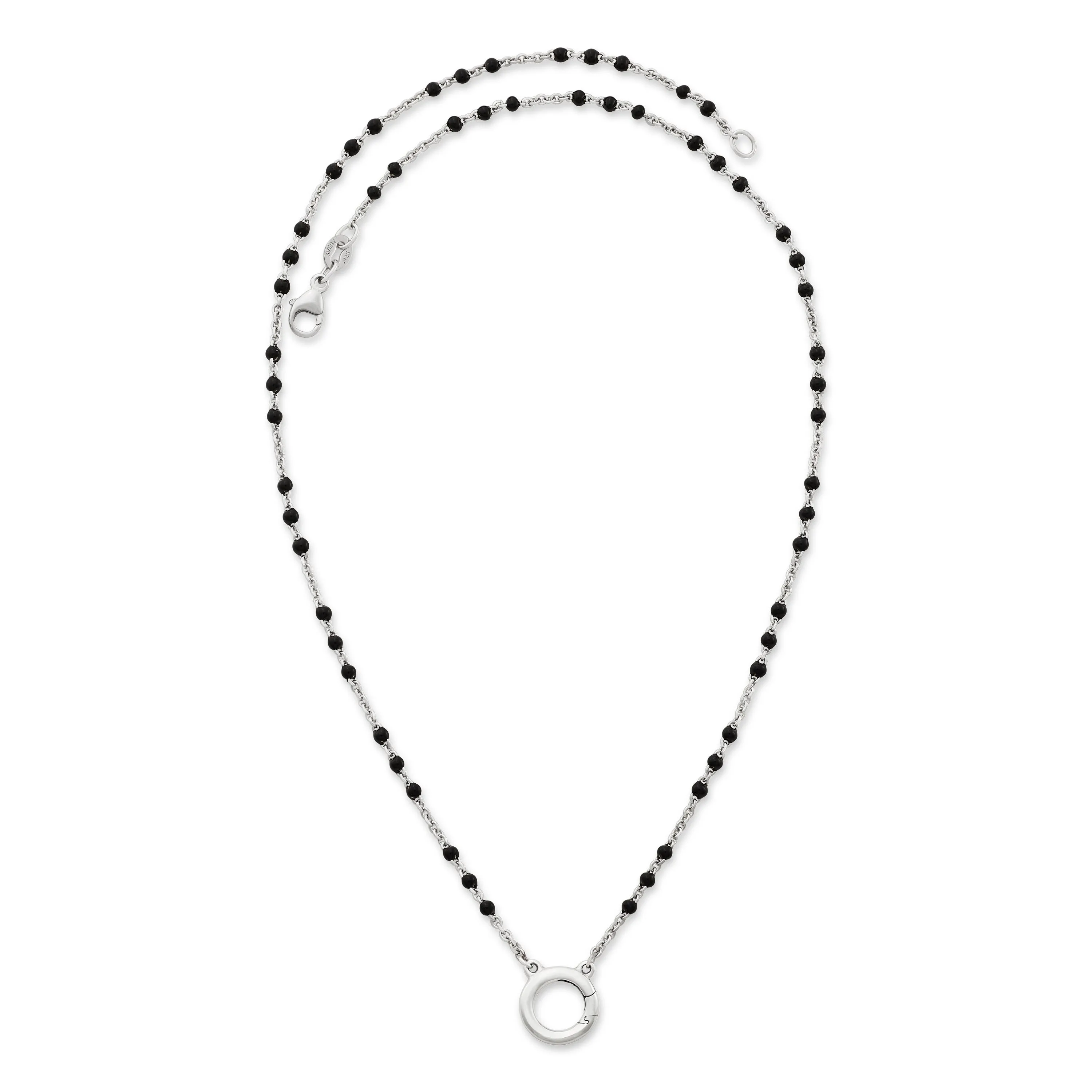 Enamel Beaded Chain Changeable Charm Holder Necklace sold by Consuela product image thumbnail 3