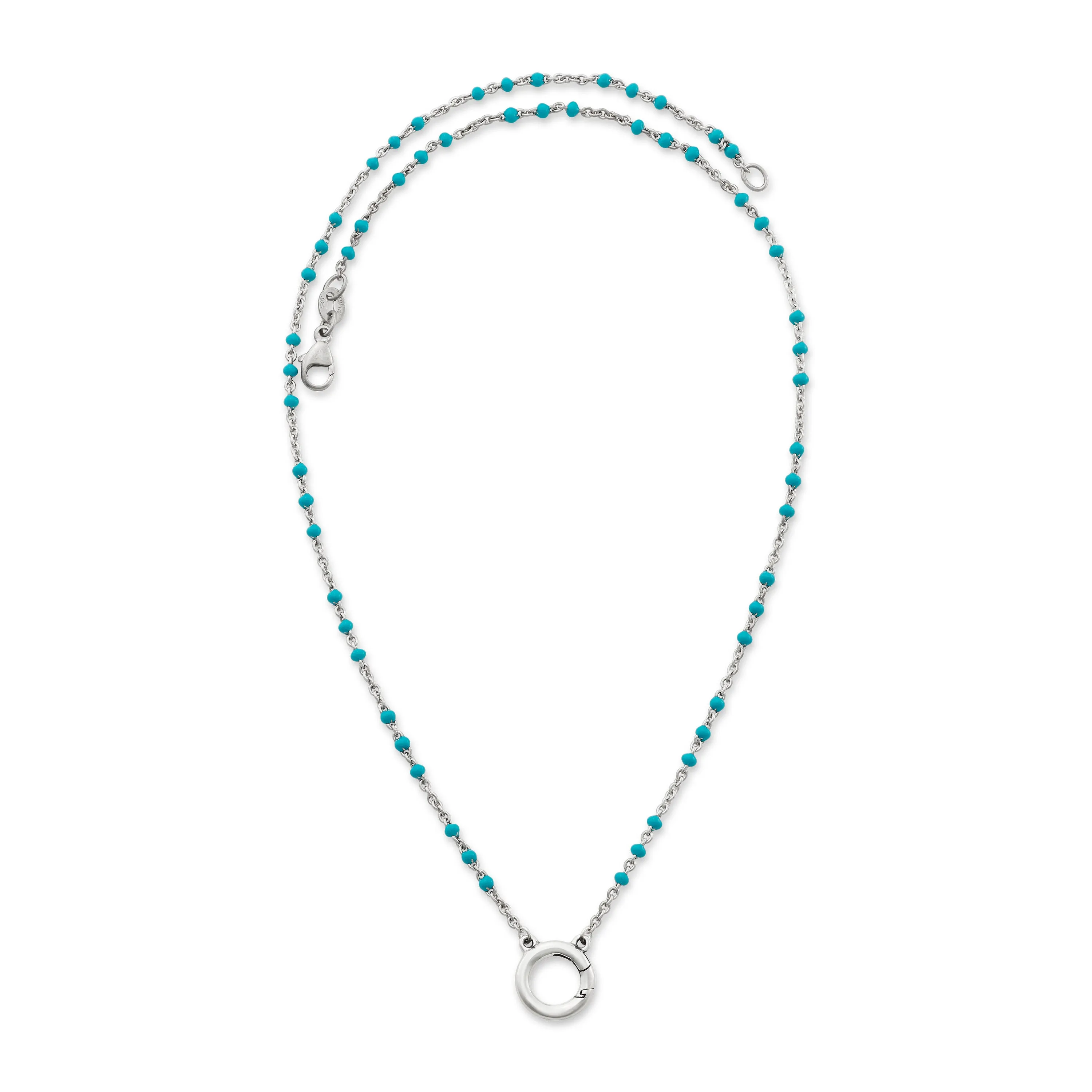 Enamel Beaded Chain Changeable Charm Holder Necklace sold by Consuela product image thumbnail 3
