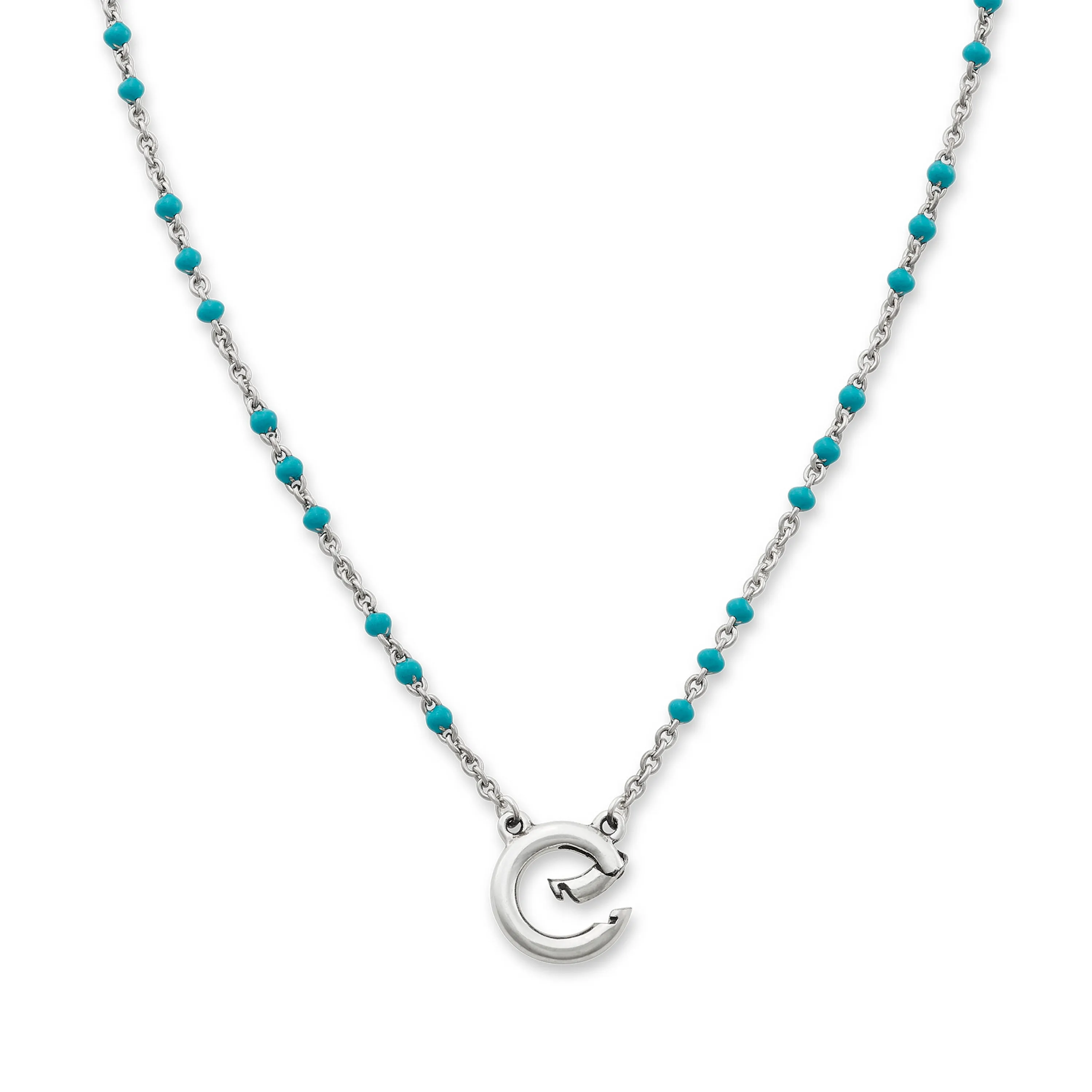 Enamel Beaded Chain Changeable Charm Holder Necklace sold by Consuela product image thumbnail 4
