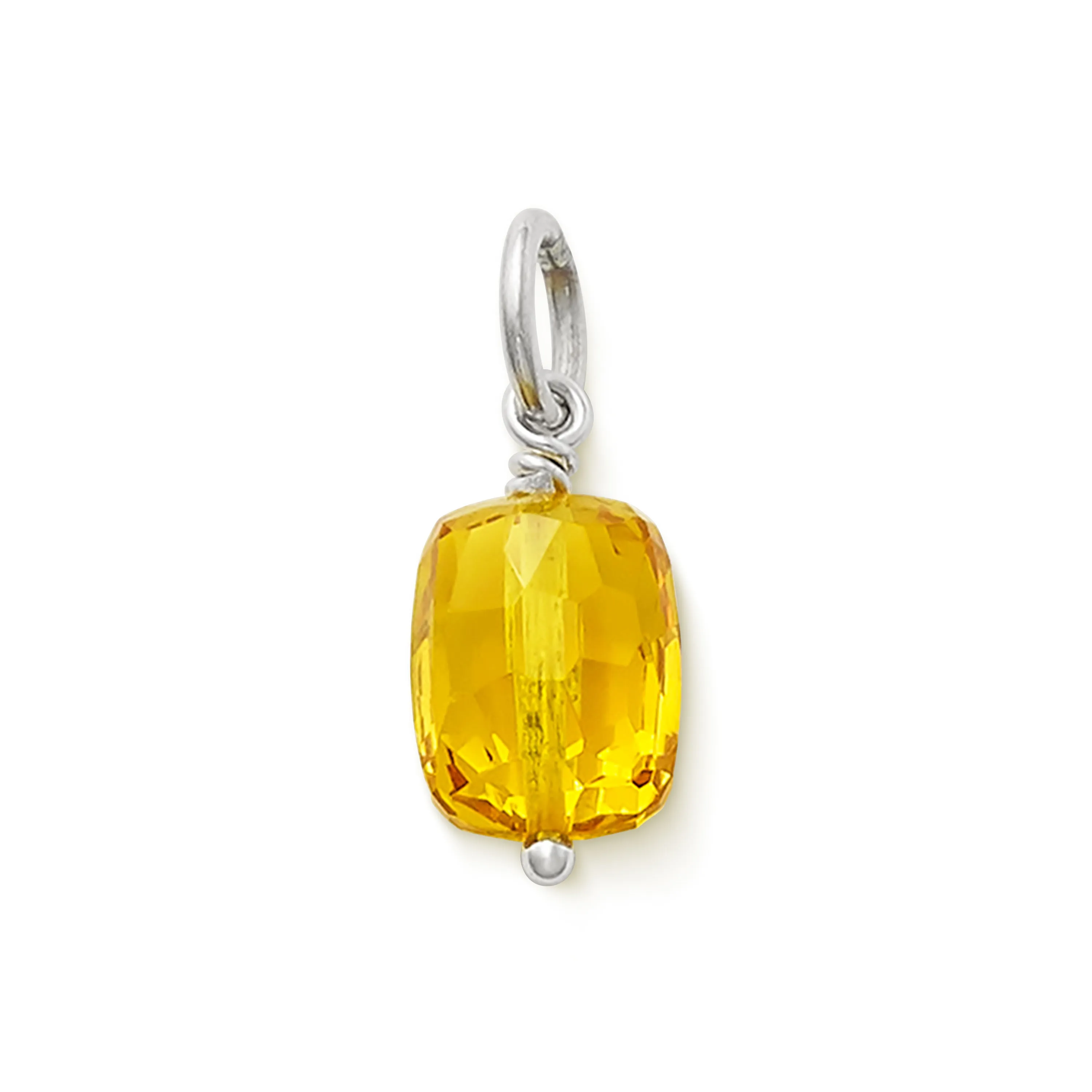 Faceted Lab-Created Golden Sapphire Gemstone Bead Pendant sold by Consuela product image thumbnail 2