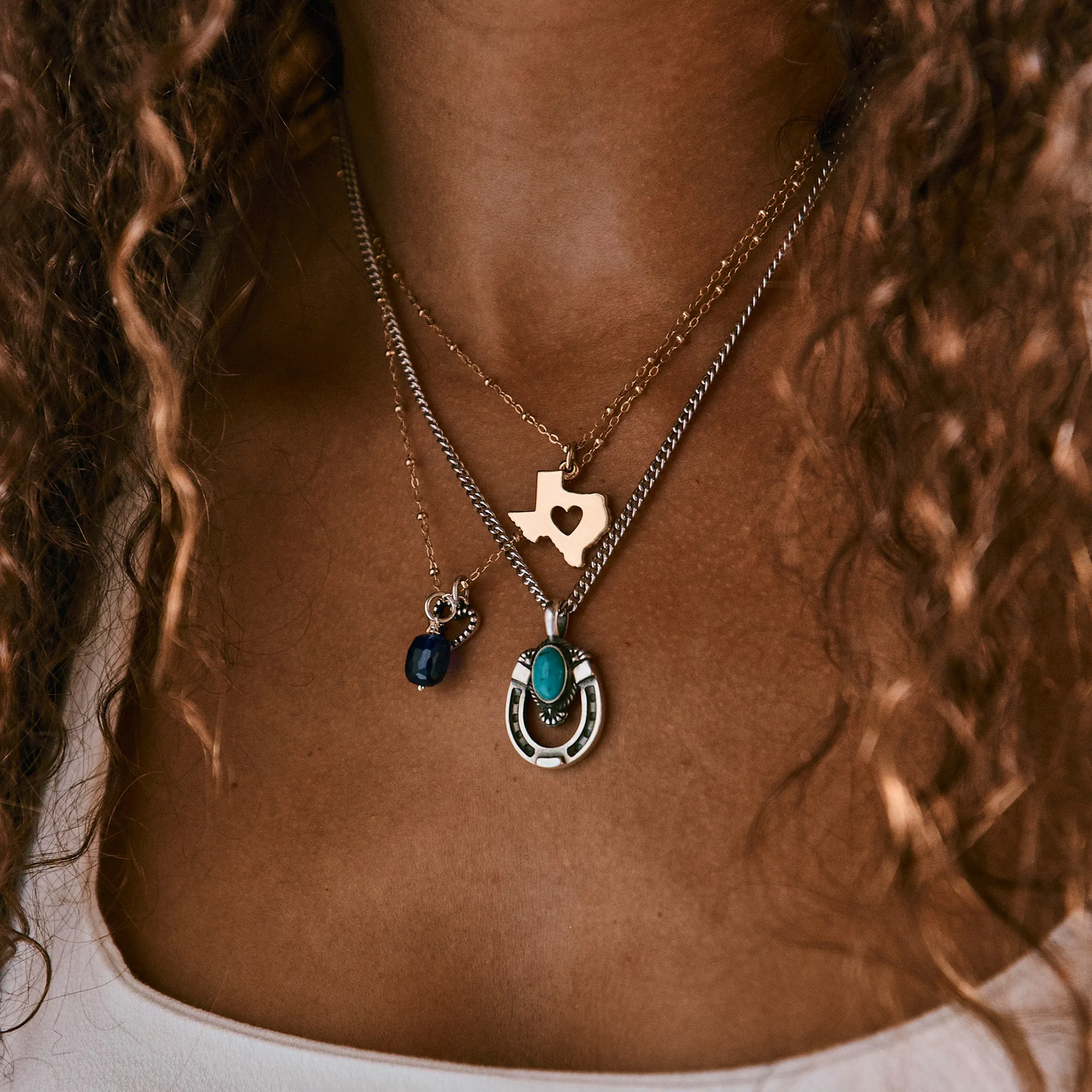 Faceted Lab-Created Blue Spinel Gemstone Bead Pendant sold by Consuela product image thumbnail 3