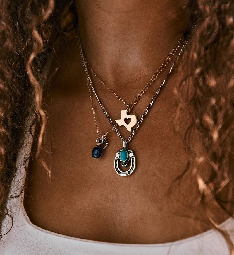 Faceted Lab-Created Blue Spinel Gemstone Bead Pendant sold by Consuela product image thumbnail 4