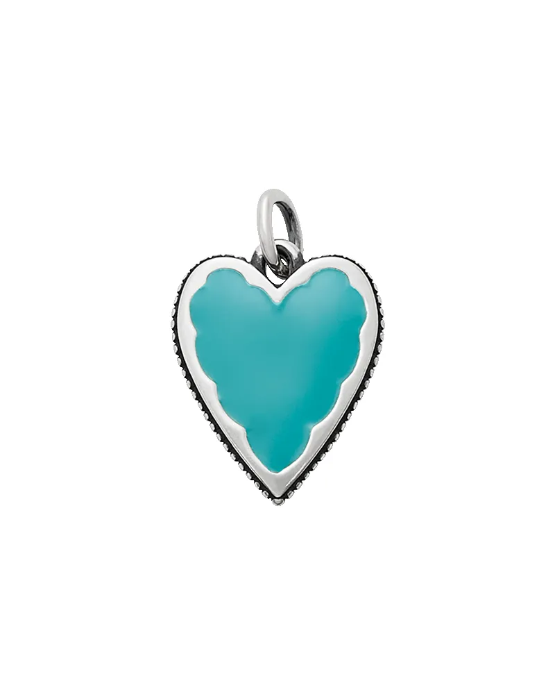 Enamel Teal Heart Charm sold by Consuela