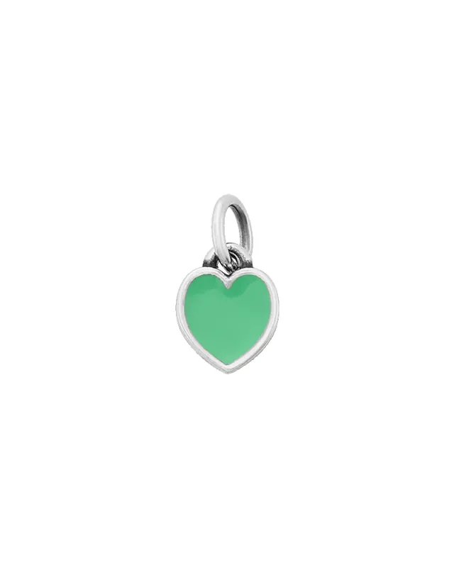 Enamel Green Connected Hearts Charm sold by Consuela