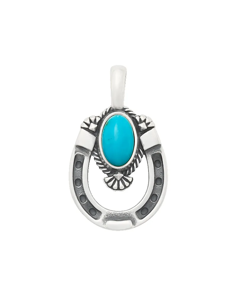 Western Horseshoe Pendant with Turquoise sold by Consuela