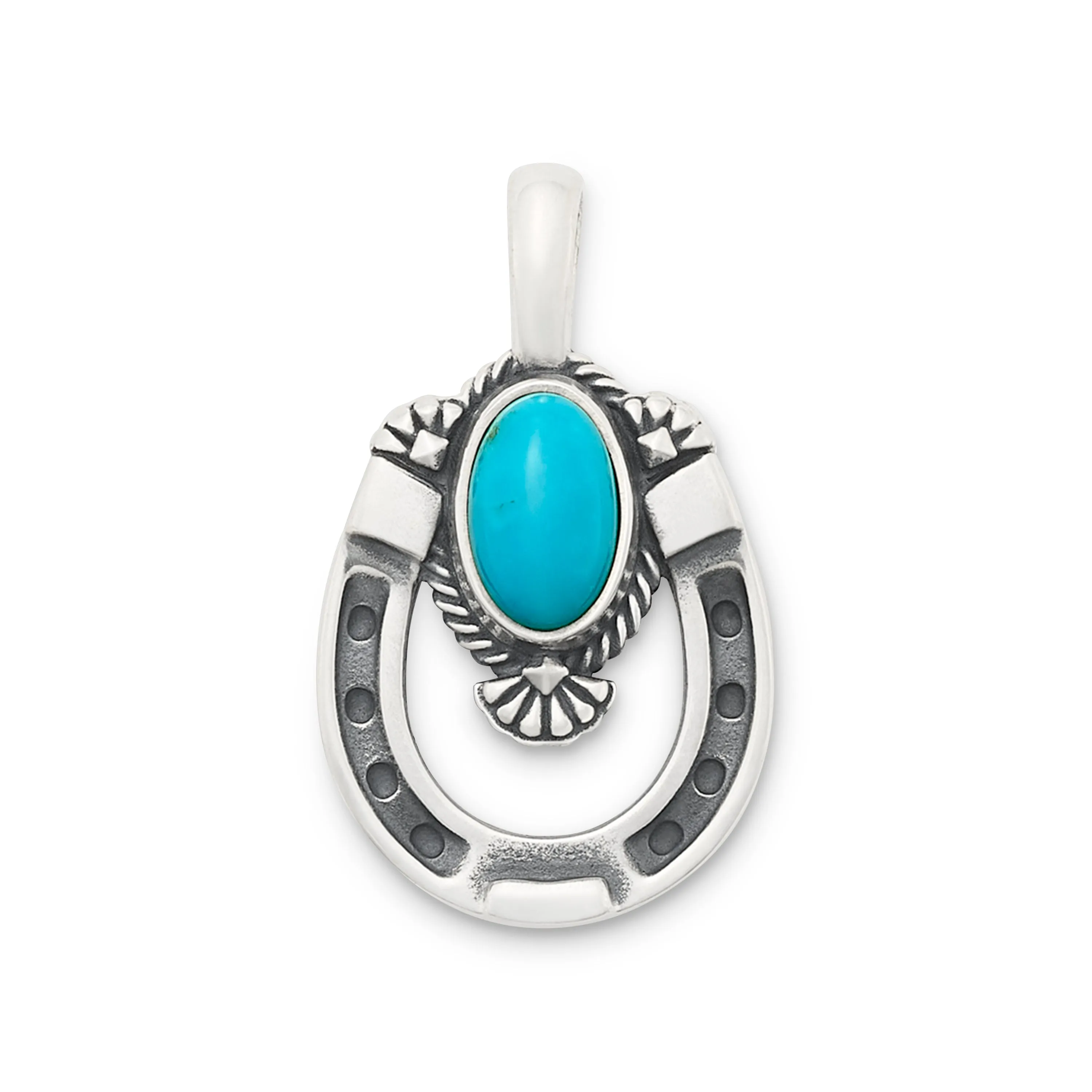 Western Horseshoe Pendant with Turquoise sold by Consuela product image thumbnail 2