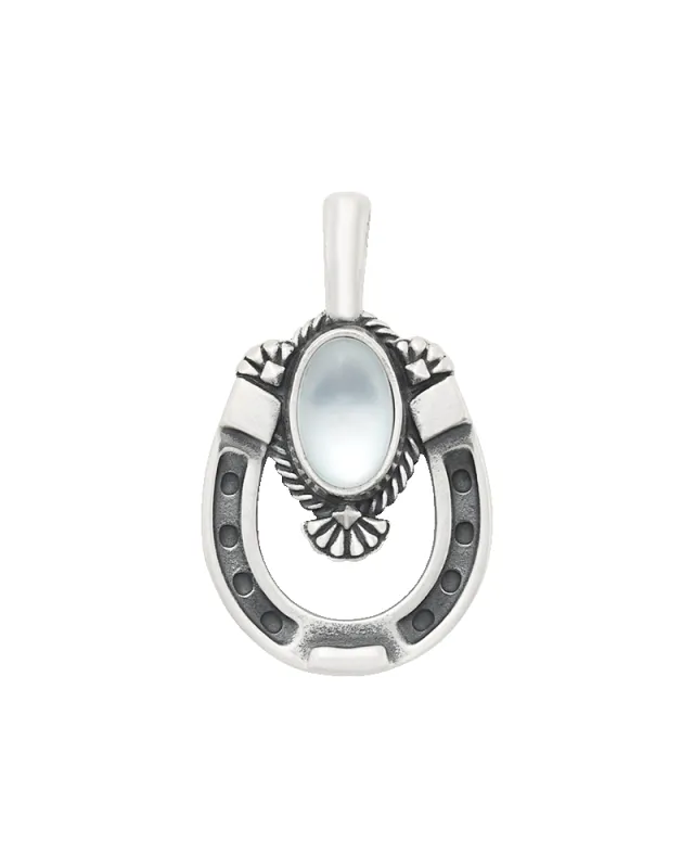 Western Horseshoe Layered Pendant with Mother of Pearl sold by Consuela