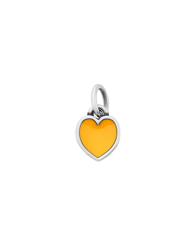 Enamel Yellow Connected Hearts Charm sold by Consuela