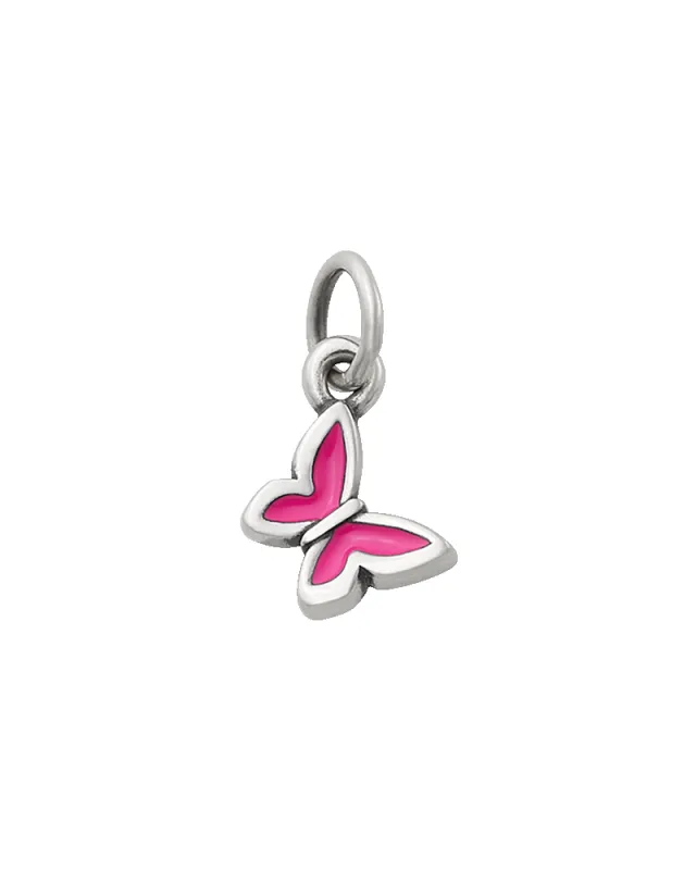 Enamel Dark Pink Mini Butterfly Charm sold by Consuela