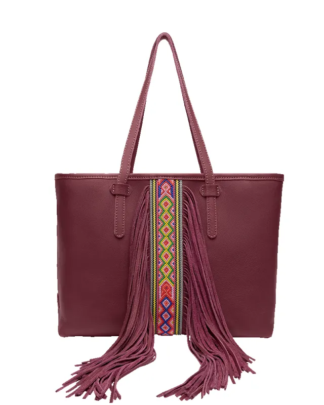 Plum Breezy Fringe sold by Consuela