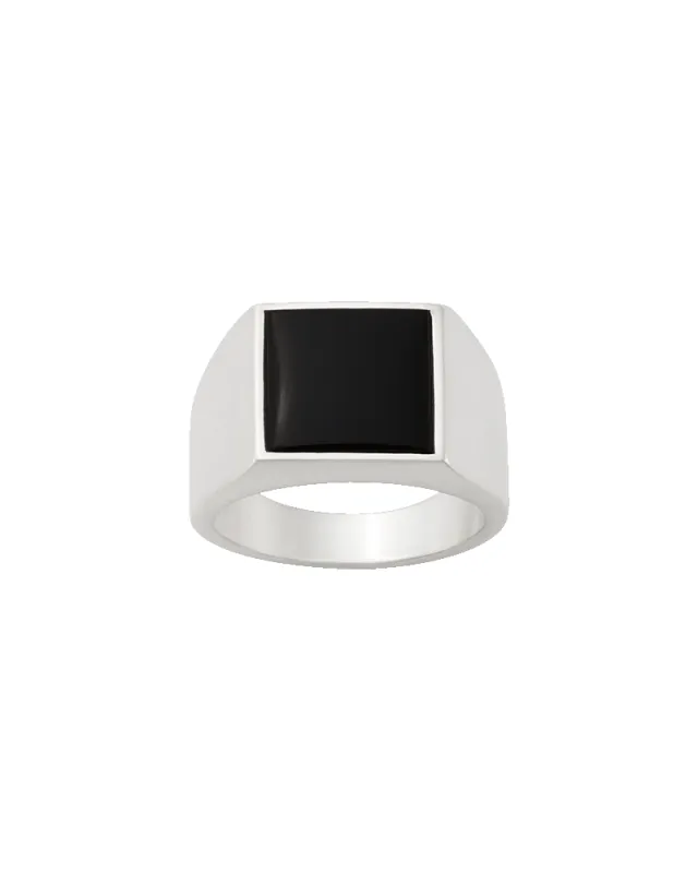 Classic Gemstone Signet Ring with Black Onyx sold by Consuela