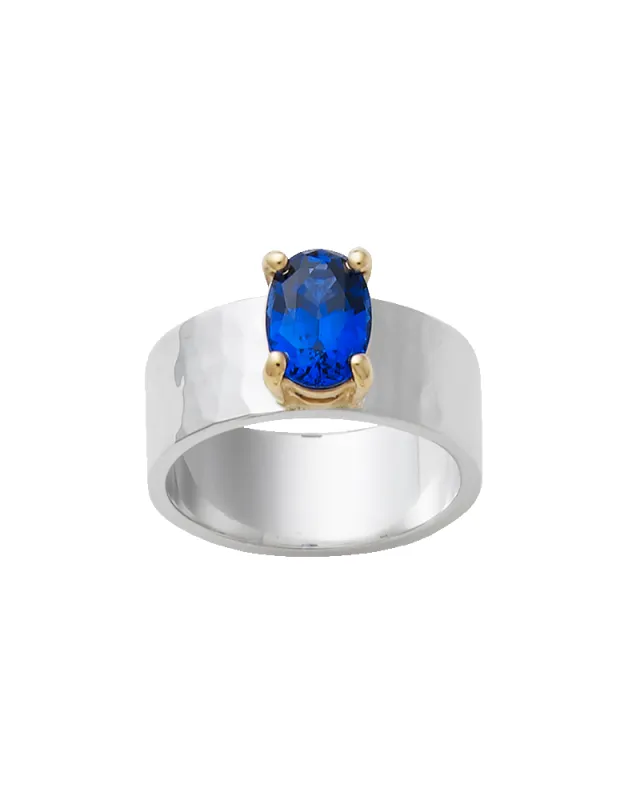 Julietta with Lab-Created Blue Sapphire Ring sold by Consuela