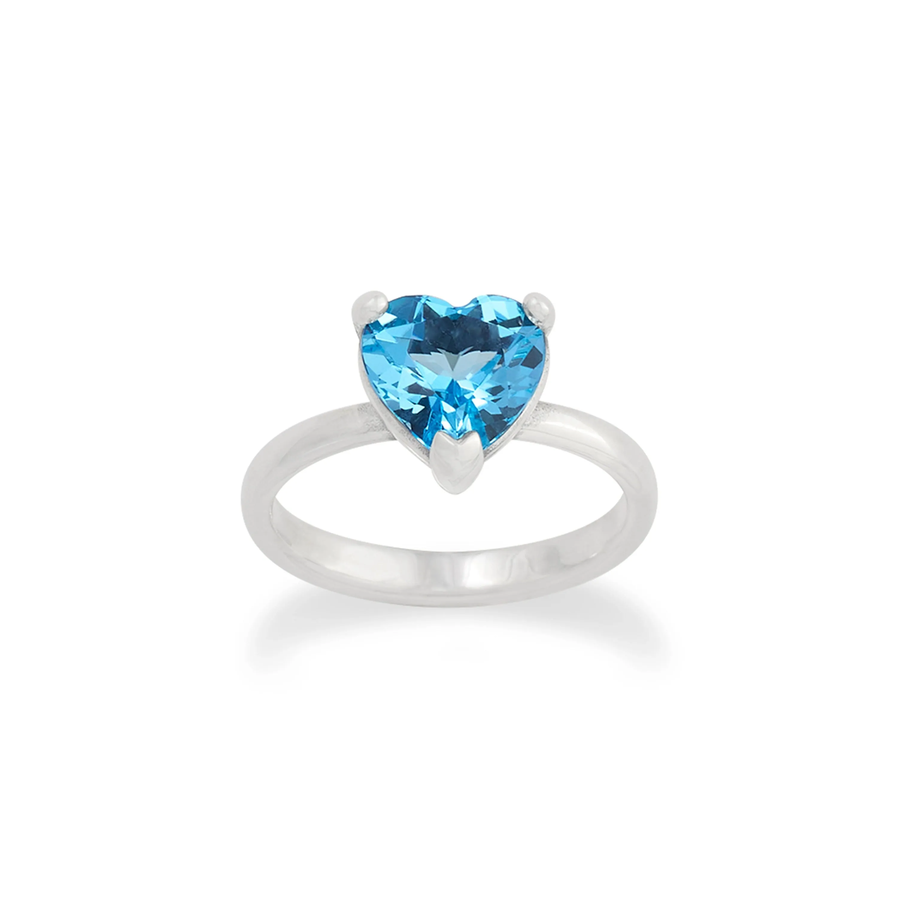 Heart Gemstone Ring with Blue Topaz sold by Consuela product image thumbnail 2