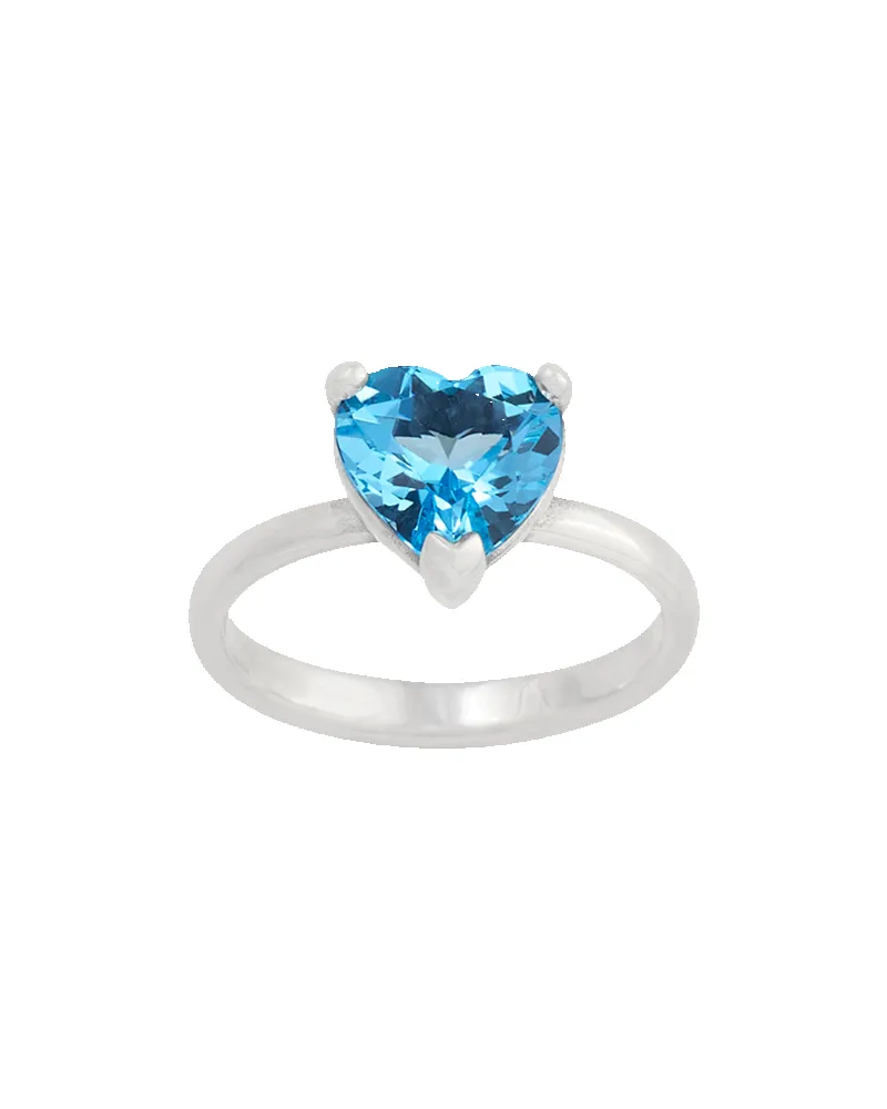 Heart Gemstone Ring with Blue Topaz sold by Consuela