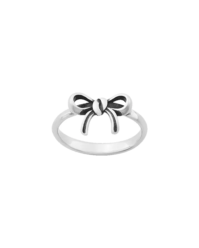 Delicate Bow Sterling Silver Ring sold by Consuela