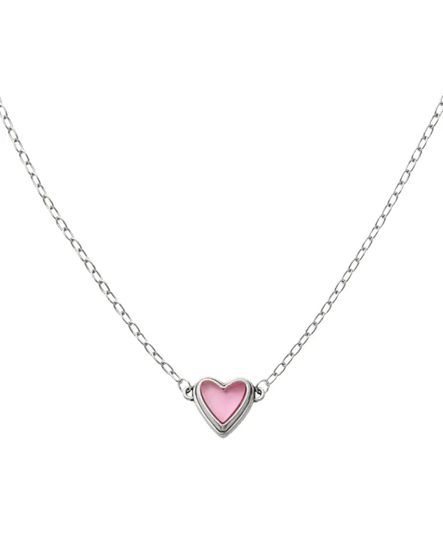 Sweetheart Pink Doublet Necklace made by Consuela