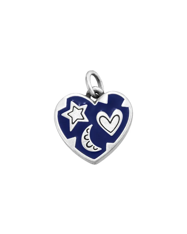 Enamel Written in the Stars Heart Charm sold by Consuela