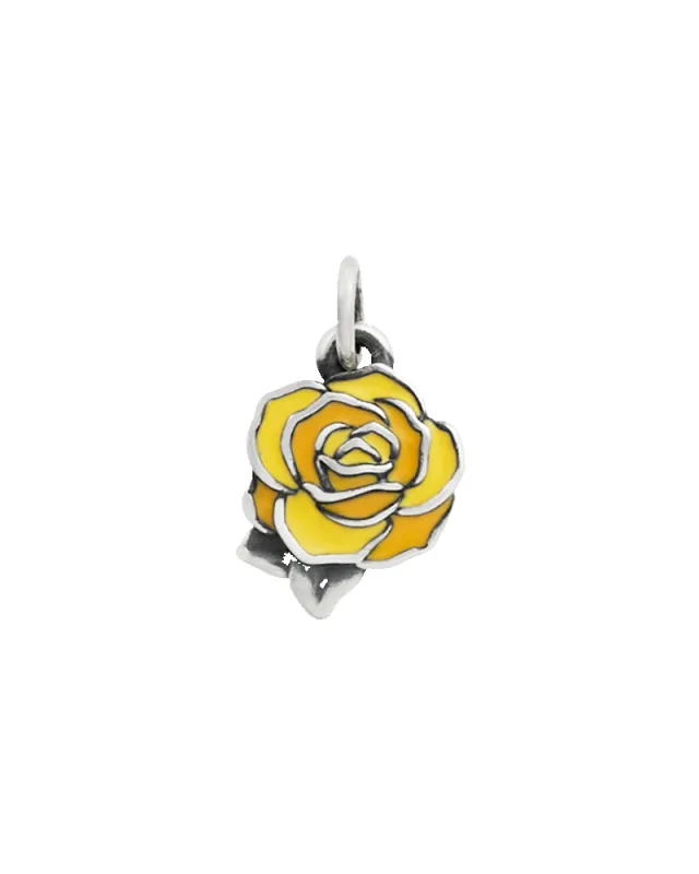 Enamel Consuela Yellow Rose Charm sold by Consuela