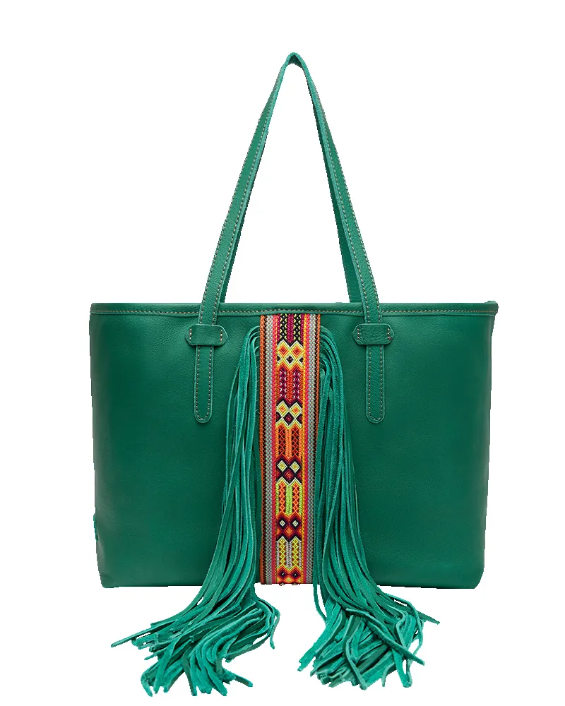 Teal Breezy Fringe sold by Consuela