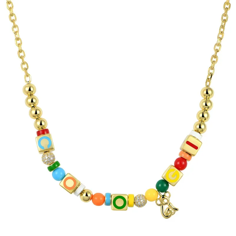 APORRO X COOGI DICE AND BEADS ENAMEL NECKLACE sold by COOGI