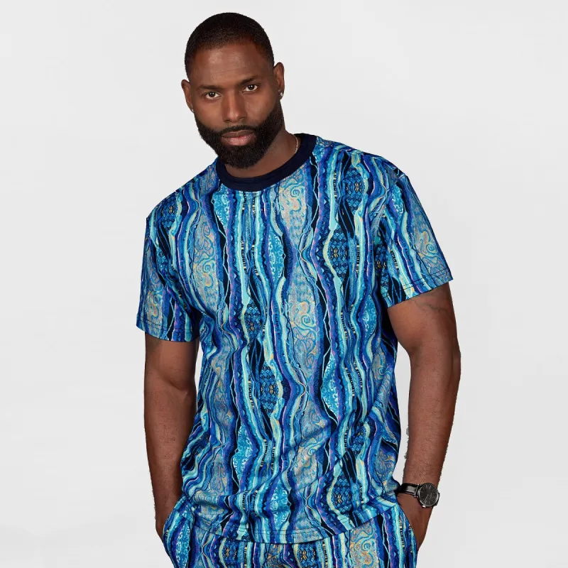 COOGI CLASSIC BLUES ALL-OVER CREW NECK TEE sold by COOGI