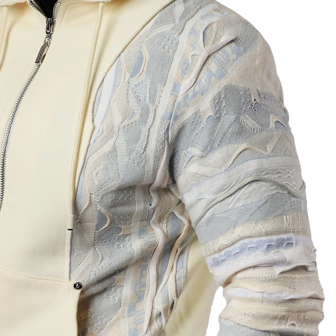 Ivory Mist - Sweater Pieced Fleece Zip Hoody sold by COOGI product image thumbnail 5
