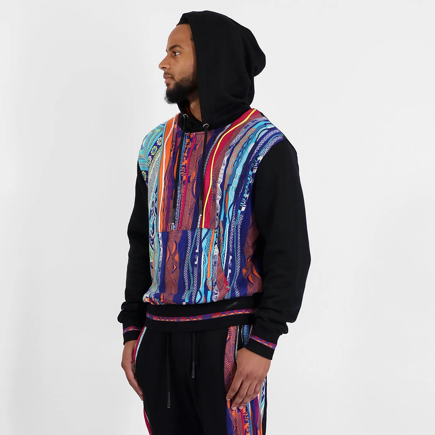 New - COOGI Sweater Pieced Fleece Hoody in Black sold by COOGI product image thumbnail 2