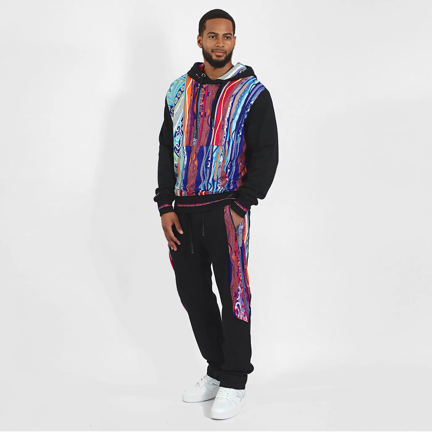 New - COOGI Sweater Pieced Fleece Hoody in Black sold by COOGI product image thumbnail 4