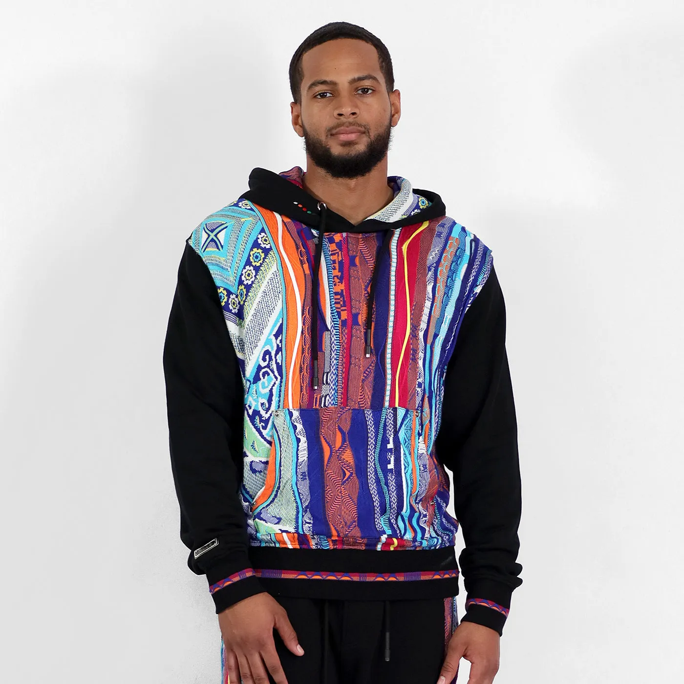 New - COOGI Sweater Pieced Fleece Hoody in Black sold by COOGI