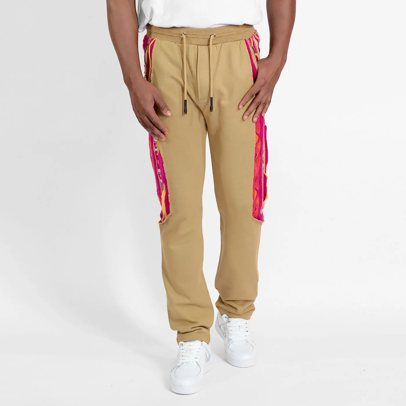 New -COOGI Sweater Pieced Jogger In Khaki sold by COOGI