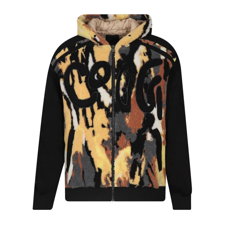 New - COOGI Intarsia Full-Zip Sherpa Hoody - Oversized sold by COOGI