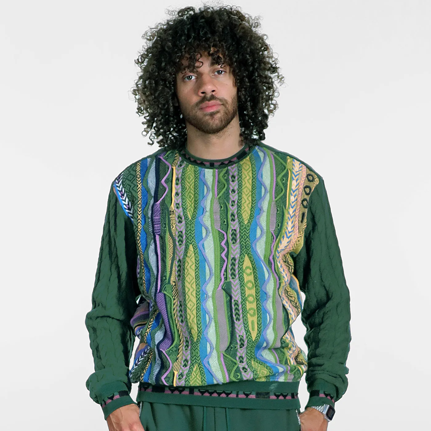 New - COOGI Cable Knit Crewneck Sweater - Green sold by COOGI product image thumbnail 2
