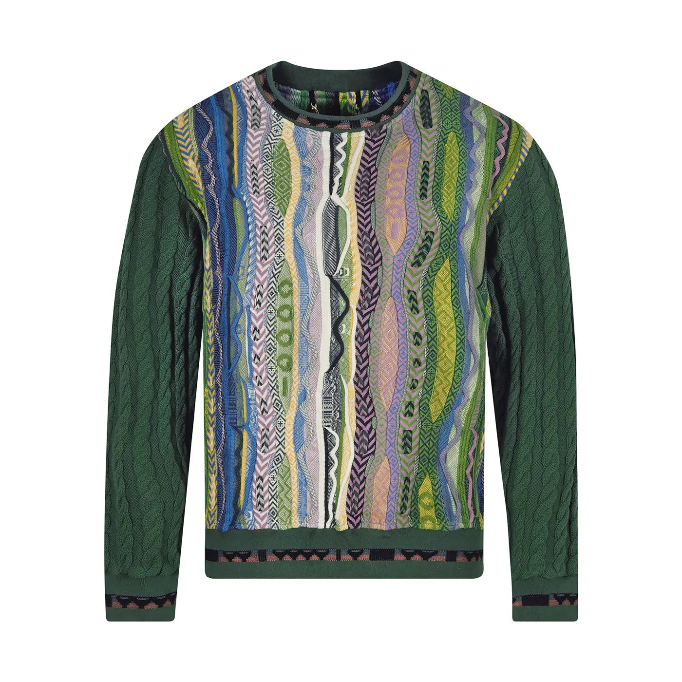 New - COOGI Cable Knit Crewneck Sweater - Green sold by COOGI