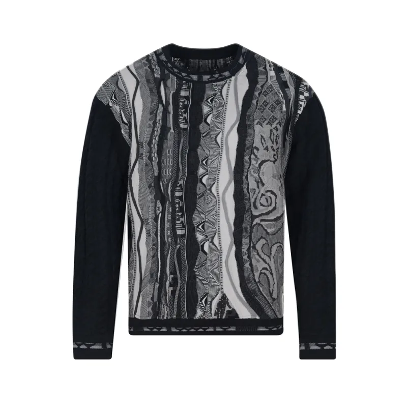 New - COOGI Cable Knit Crewneck Sweater - Black sold by COOGI