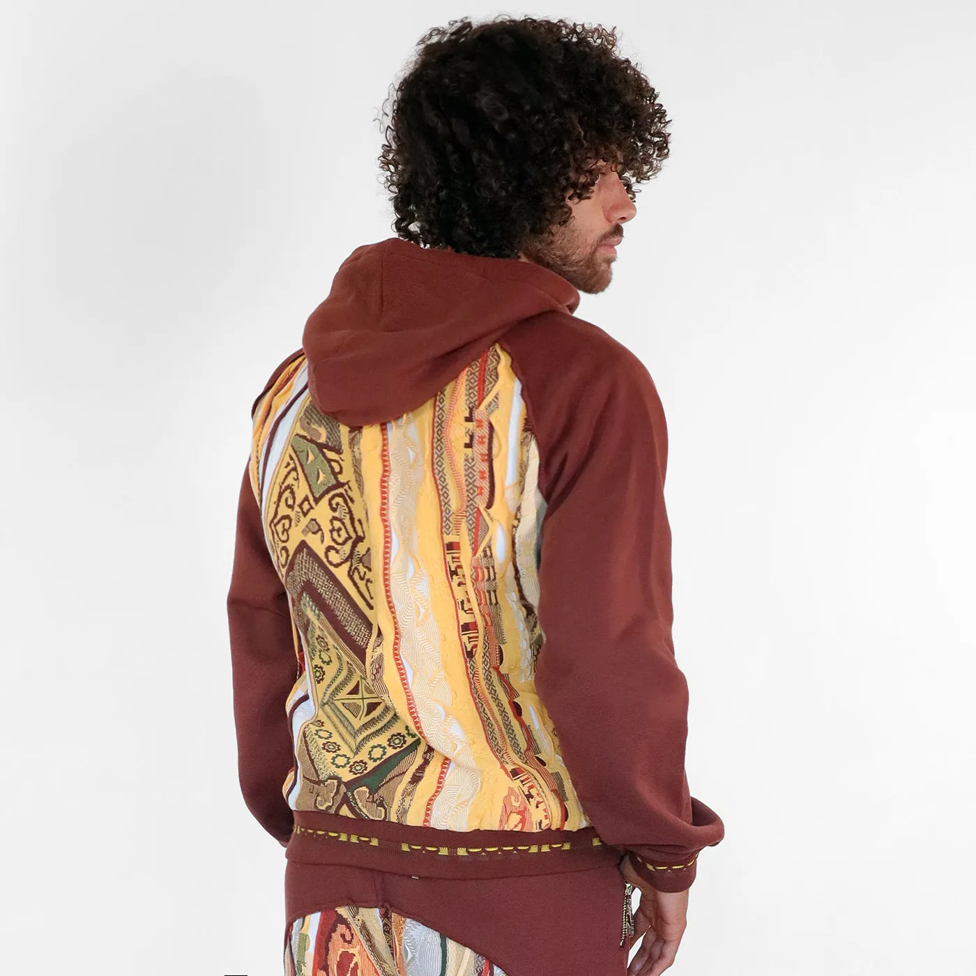 New - COOGI Sweater Pieced Fleece Hoody in Brown sold by COOGI product image thumbnail 3